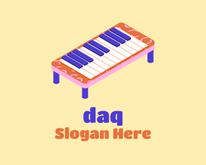 Music Shop - Toy Piano Keyboard logo design