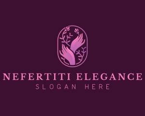 Flower Elegant Hand logo design