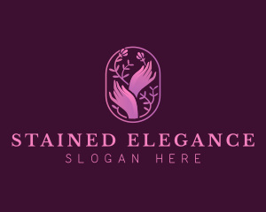 Flower Elegant Hand logo design