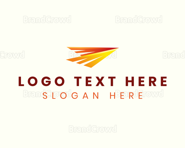 Plane Delivery Logistics Logo