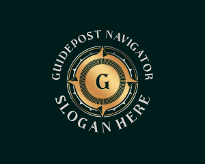 Elegant Navigation Compass logo design