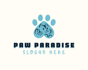 Paw - Feline Cat Paw logo design