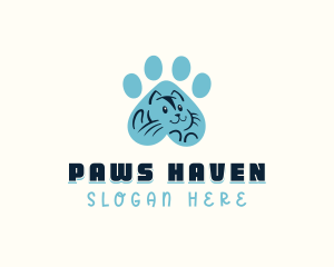 Feline Cat Paw logo design