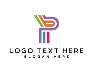 Letter P - Creative Marketing Business logo design