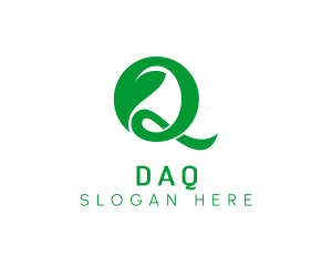 Environment - Herbal Leaf Letter Q logo design