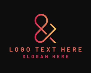Typography - Upscale Ampersand Type logo design