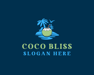 Coco Coconut Juice logo design