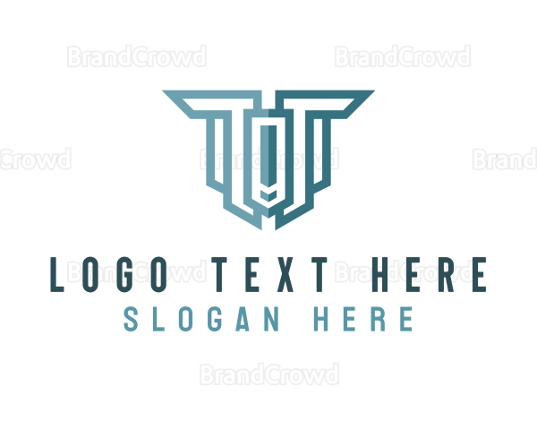 Professional Geometric Letter T Logo