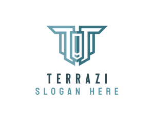 Professional Geometric Letter T logo design