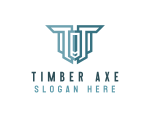 Professional Geometric Letter T logo design