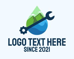 Water - Mountain & Sea Wrench logo design