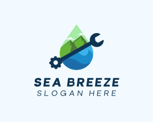 Mountain & Sea Wrench logo design