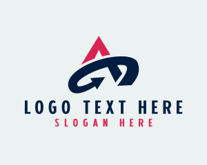 Communication - Logistics Arrow Letter A logo design