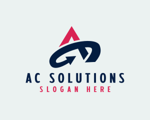 Logistics Arrow Letter A logo design