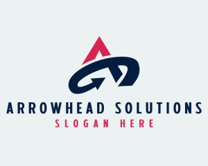 Logistics Arrow Letter A logo design