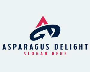 Logistics Arrow Letter A logo design