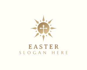 Fellowship - Sun Religious Cross logo design