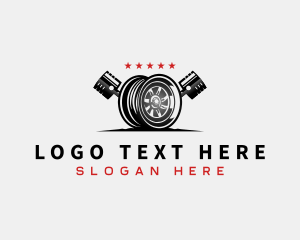 Wheel - Mags Piston Mechanical logo design