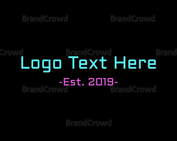 Neon Tech Wordmark Logo