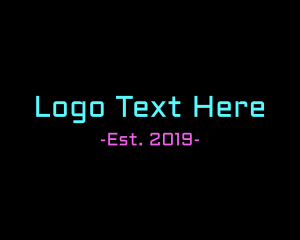 Programming - Neon Tech Wordmark logo design