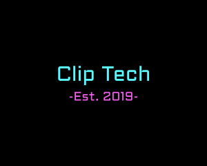 Neon Tech Wordmark logo design