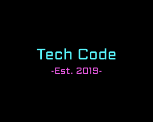 Neon Tech Wordmark logo design