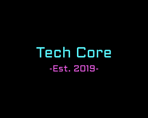 Neon Tech Wordmark logo design