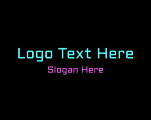 Neon Tech Wordmark Logo