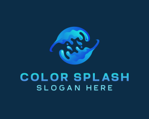 Global Water Splash logo design