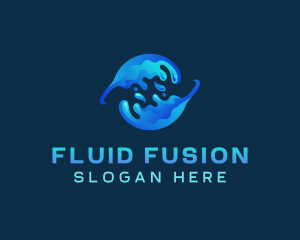 Global Water Splash logo design