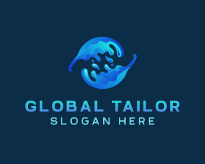 Global Water Splash logo design