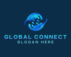 Global Water Splash logo design