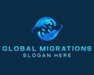 Global Water Splash logo design