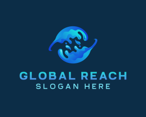 Global Water Splash logo design