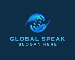 Global Water Splash logo design