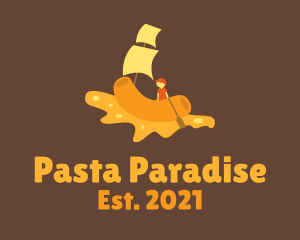 Pasta - Macaroni Cheese Raft logo design