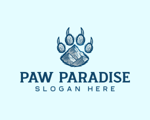 Mountain Paw Bear logo design