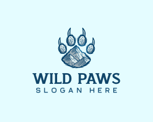 Mountain Paw Bear logo design