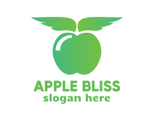 Gradient Apple Wing logo design