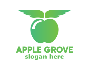 Gradient Apple Wing logo design