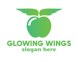 Gradient Apple Wing logo design