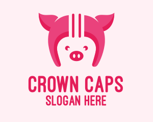 Headgear - Pink Pig Helmet logo design