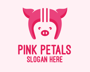 Pink Pig Helmet logo design