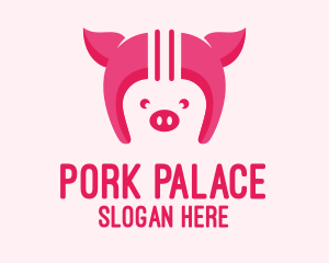 Pink Pig Helmet logo design