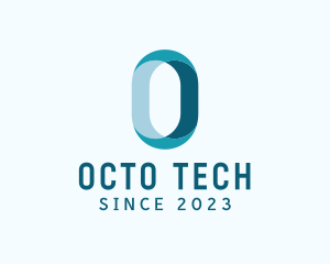 Digital Tech Letter O logo design