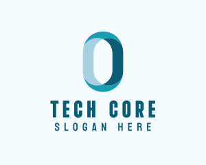 Digital Tech Letter O logo design