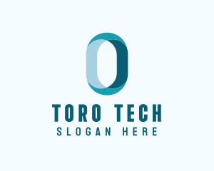 Digital Tech Letter O logo design