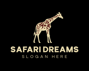 African Giraffe Zoo logo design