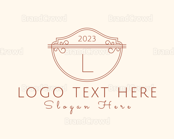 Classic Ornate Shield Boutique Logo