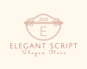 Classic Ornate Shield Boutique logo design